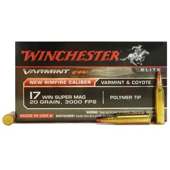 17 Winchester Super Mag 20gr Ammo Box (50 rds)