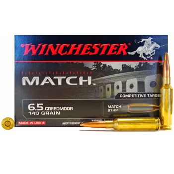 6.5 Creedmoor 140gr BTHP Winchester Ammo Box (20 rds)