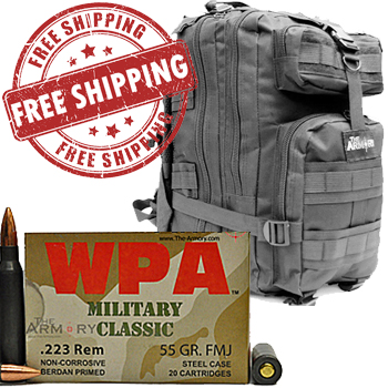 223 Remington (5.56x45mm) 55gr FMJ Wolf WPA MC Ammo Box (20 rds)