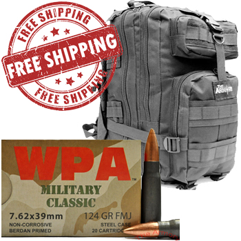 7.62x39 124gr FMJ Wolf WPA MC Box (20 rds)