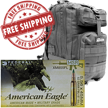 5.56x45mm 62gr FMJBT Federal American Eagle MSR Ammo Box (20 rds)