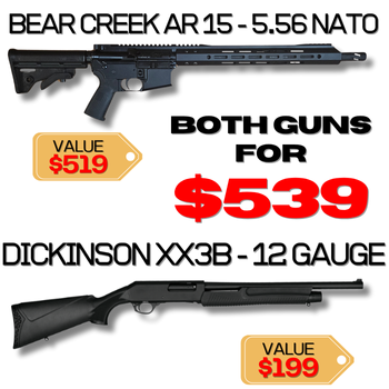 2 Gun Combo - BCA AR-15 + Dickenson XX3B 12GA Shotgun